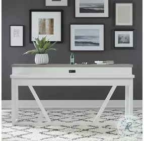 Southern Heights Two Tone Shell White and Driftwood Console Bar Table Set