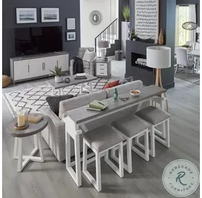 Palmetto Heights Two Tone Shell White and Driftwood Rectangular Cocktail Table