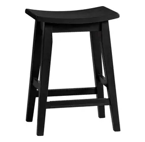 Austin Black Backless Stool Set of 2