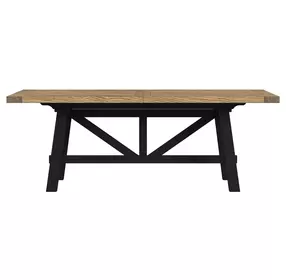 Hendricks Rustic Wheat and Raven Extendable Rectangular Dining Room Set