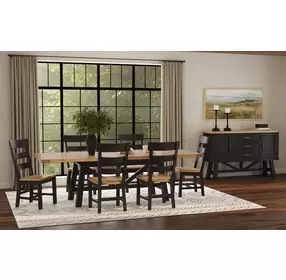 Hendricks Rustic Wheat and Raven Side Chair Set of 2