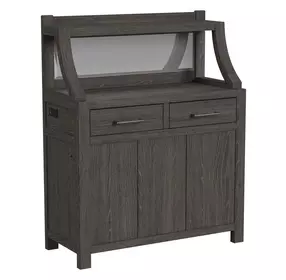 Flex Reclaimed Chevron Server and Hutch with USB Charging