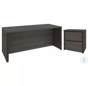 Prestige Bark Grey And Slate 71" Desk Shell
