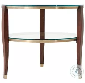 Seeing Double Ramsey Mahogany 30" Round Side Table
