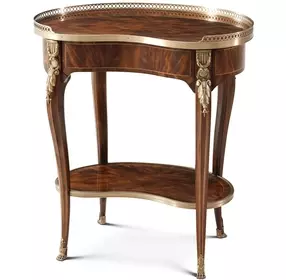 TA Originals Light Cerejeira and Gold Free Form Louis XVs 1770 Accent Table