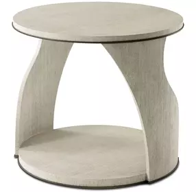 Isola Gowan and Matte Tungsten Round Adelmo Side Table