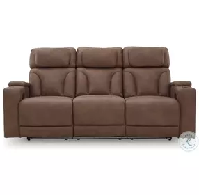 Point Clear Caramel Power Reclining Living Room Set with Adjustable Headrest