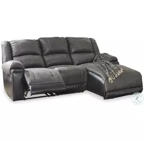 Nantahala Slate 3 Piece Reclining Sectional with Chaise