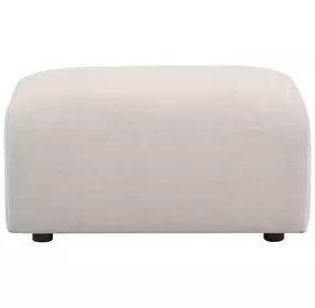 Burnett Ivory Upholstered Rectangular Ottoman