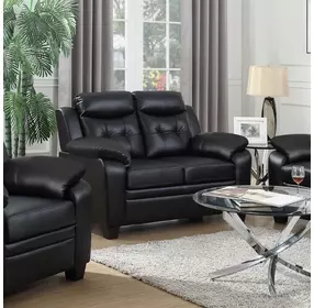Finley Black 58" Loveseat
