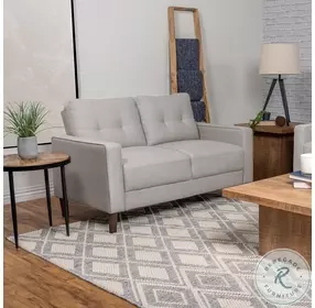 Bowen Beige Performance Fabric 54" Loveseat