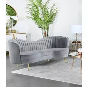 Sophia Grey 74" Loveseat