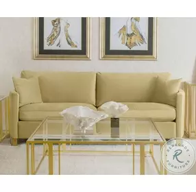 Corliss Camel Velvet Curved Track Arm Living Room Set