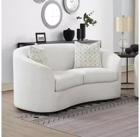 Rainn Latte Upholstered 66" Loveseat