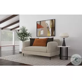 Jade Latte Sculpted Track Arm 64" Loveseat