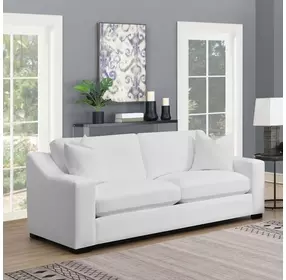 Ashlyn White Upholstered Performance Fabric 90" Sofa