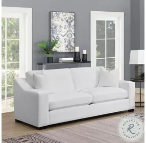 Ashlyn White Upholstered Performance Fabric Living Room Set
