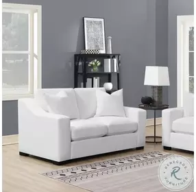 Ashlyn White Performance Fabric 65" Loveseat