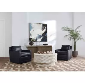 Norwood Coastal White Round Coffee Table