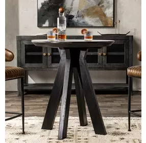Rodrigo Black 32" Round Counter Height Table