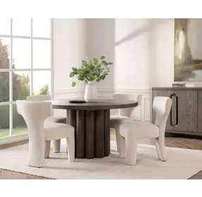 Tiber Toasted Brown 55" Round Dining Table
