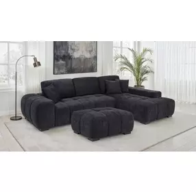 Octavia Black 2 Piece Modular Sectional
