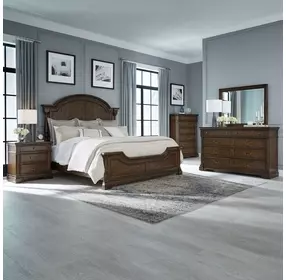 Hampton Road Satin Cherry California King Poster Bed