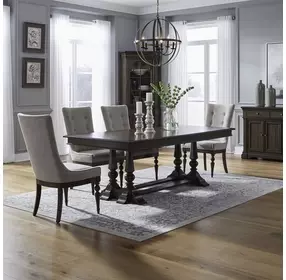Arden Road Satin Cherry and Cream 5 Piece Extendable Dining Set