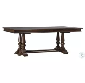 Arden Road Satin Cherry Trestle Extendable Dining Room Set
