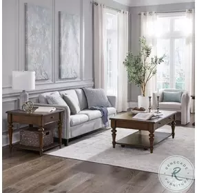 Arden Road Satin Cherry Rectangular Cocktail Table