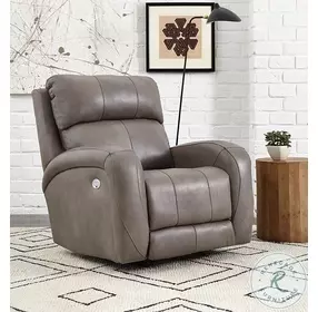 Dawson Cobblestone Leather Power Headrest Rocker Recliner