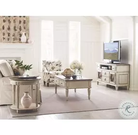 Southbury Fossil and Parchment Charging Chairside Table