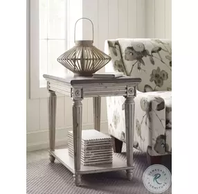 Westvale Fossil and Parchment Charging Chairside Table