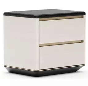 Madera Opal Ash and Walnut 2 Drawer Nightstand