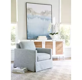Beach Blue Upholstered Club Chair