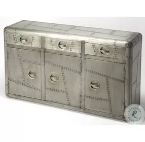 Midway Aviator Silver Console Cabinet