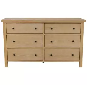 Emilia Natural 6 Drawer Dresser