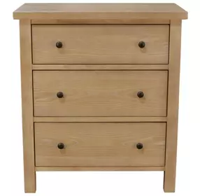 Emilia Natural 3 Drawer Small Chest
