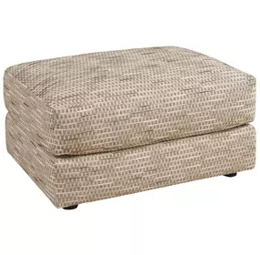 Millington Beige and Brown Upholstered Rectangular Ottoman by Barclay Butera