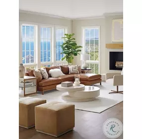 Carmel Winter White Ventana Round Cocktail Table