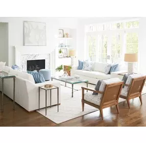 Shaws Cove White Upholstered 106" Sofa