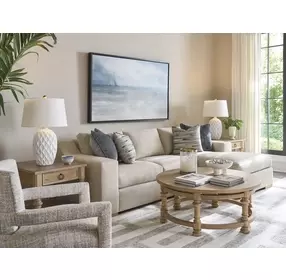 Hollister Brown Round Cocktail Table