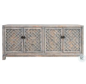Antigua Distressed Blue 4 Drawer Sideboard