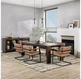 Troy Suede Brown 4 Door Buffet
