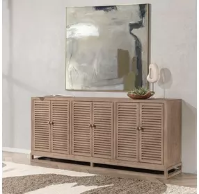 Jolen Distressed Brown 6 Door Buffet