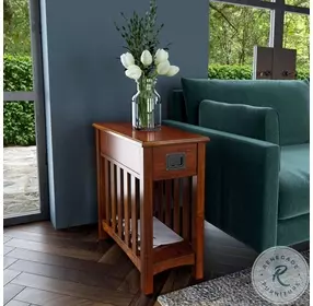 Butler Loft Larina Distressed Olive Ash 1 Drawer Shaker Side Table