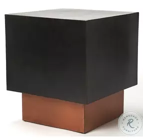 Solomon Black and Brown Metal Bunching Table