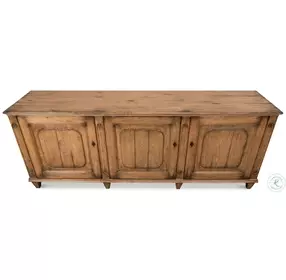 French Country Tan Old Pine Stain Sideboard