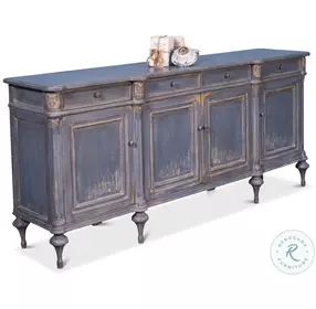 Lilac Blue High Feet Sideboard