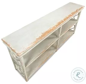 Quatrefoil Green Bookshelf Console Table